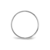 14k White Gold Domed, Lightweight wedding band ring alternate angle