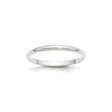 14k White Gold Domed, Lightweight wedding band ring
