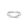 14k White Gold Domed, Lightweight wedding band ring