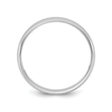 14k White Gold Domed, Lightweight wedding band ring alternate angle