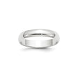 10k White Gold Domed, Lightweight wedding band ring