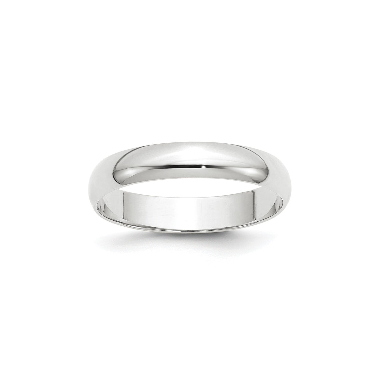 10k White Gold Domed, Lightweight wedding band ring