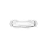 10k White Gold Domed, Lightweight wedding band ring alternate angle