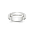 10k White Gold Domed, Lightweight wedding band ring