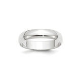 10k White Gold Domed, Lightweight wedding band ring