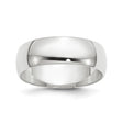 10k White Gold Domed, Lightweight wedding band ring
