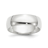 10k White Gold Domed, Lightweight wedding band ring
