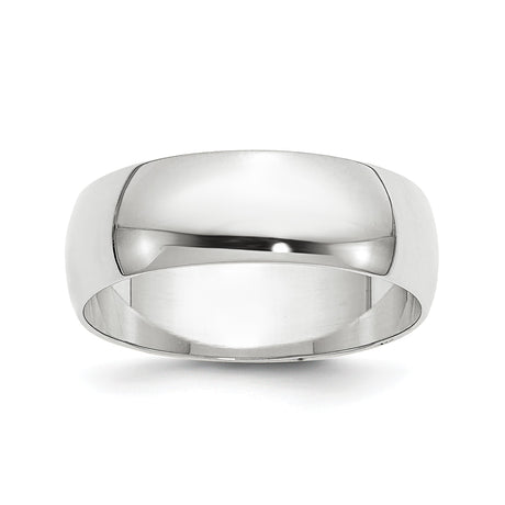 10k White Gold Domed, Lightweight wedding band ring