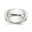 10k White Gold Domed, Lightweight wedding band ring