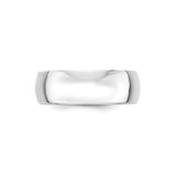 10k White Gold Domed, Lightweight wedding band ring alternate angle