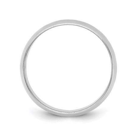 10k White Gold Domed, Lightweight wedding band ring alternate angle
