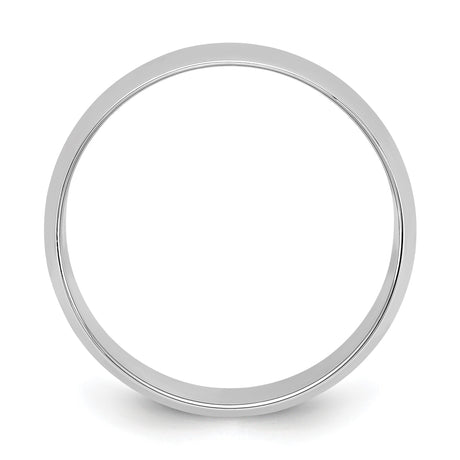 10k White Gold Domed, Lightweight wedding band ring alternate angle