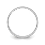 14k White Gold Domed, Lightweight wedding band ring alternate angle