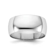 14k White Gold Domed, Lightweight wedding band ring