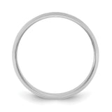 14k White Gold Domed, Lightweight wedding band ring alternate angle