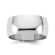 14k White Gold Domed, Lightweight wedding band ring