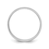 10k White Gold Domed, Lightweight wedding band ring alternate angle