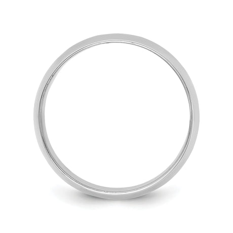 10k White Gold Domed, Lightweight wedding band ring alternate angle
