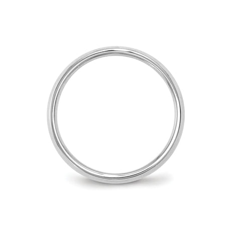 10k White Gold Knife Edge, Comfort Fit wedding band ring alternate angle
