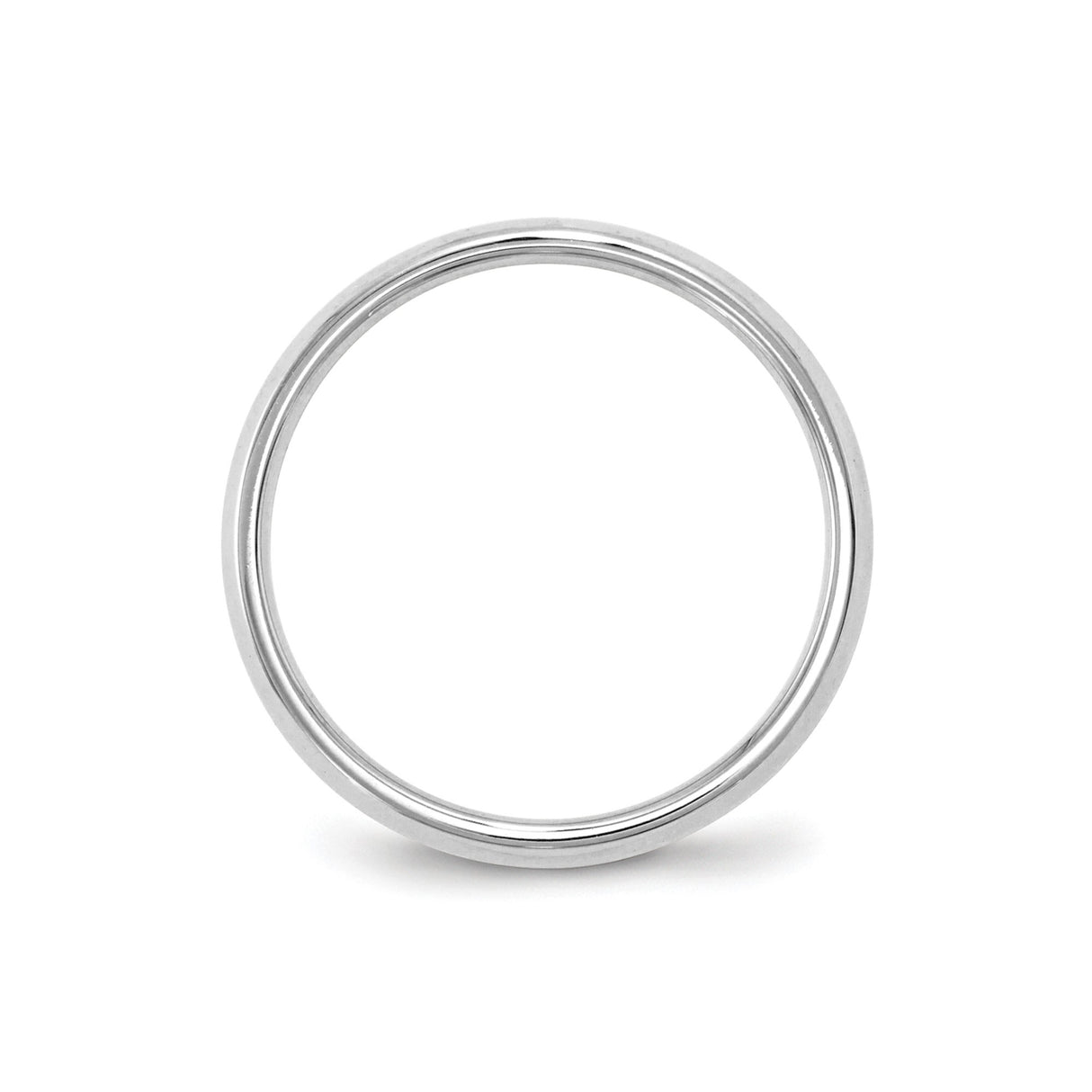 14k White Gold Knife Edge, Comfort Fit wedding band ring alternate angle