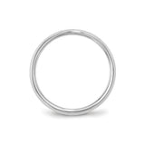 14k White Gold Knife Edge, Comfort Fit wedding band ring alternate angle
