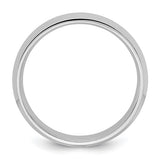 14K White Gold Knife Edge Comfort-Fit Wedding Band, Solid 4 mm Wide, Polished Finish