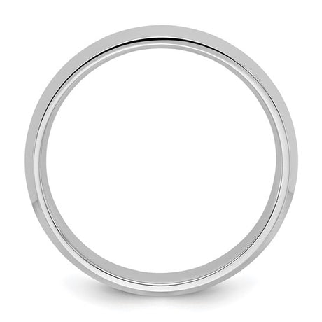 14K White Gold Knife Edge Comfort-Fit Wedding Band, Solid 4 mm Wide, Polished Finish