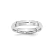 10k White Gold Knife Edge, Comfort Fit wedding band ring