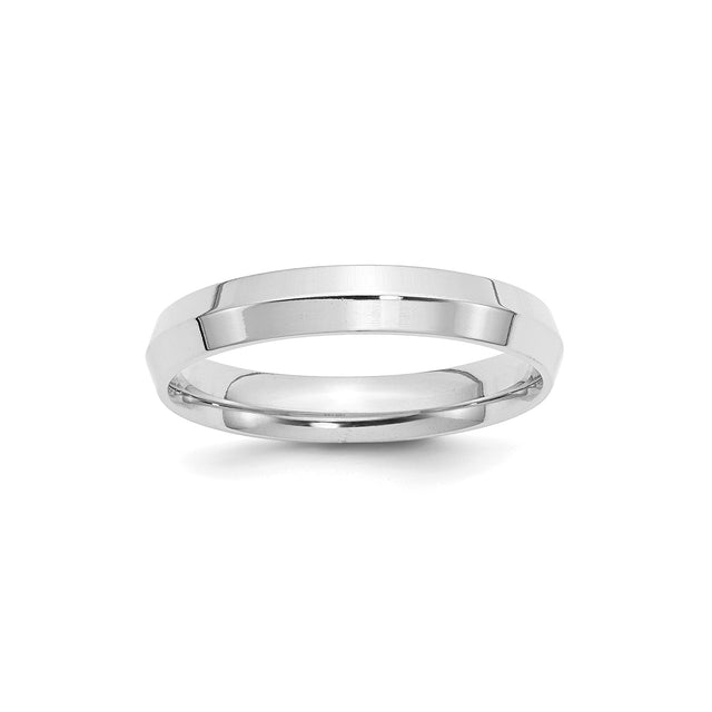 10k White Gold Knife Edge, Comfort Fit wedding band ring