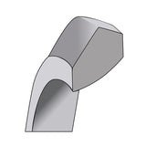 14K White Gold Knife Edge Comfort-Fit Wedding Band, Solid 4 mm Wide, Polished Finish