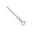 14K White Gold 0.7 mm Box Chain Anklet, Polished