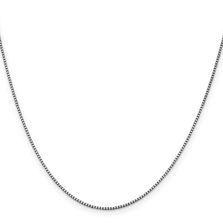 14K White Gold 1.05 mm Box Chain Necklace, Polished