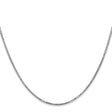 14K White Gold 1.3 mm Box Chain Necklace, Polished