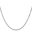 14K White Gold 1.5 mm Box Chain Necklace, Polished