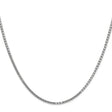 14K White Gold 1.9 mm Box Chain Necklace, Polished