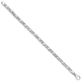 14K White Gold 5.4 mm Solid Chain Bracelet