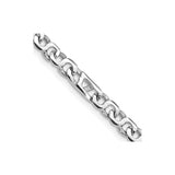 14K White Gold 4.3 mm Polished Chain Bracelet, Solid detail view