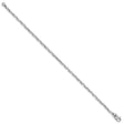 14K White Gold 2.75 mm Polished Chain Bracelet, Solid