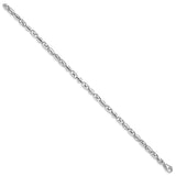 14K White Gold 4.1 mm Polished Chain Bracelet