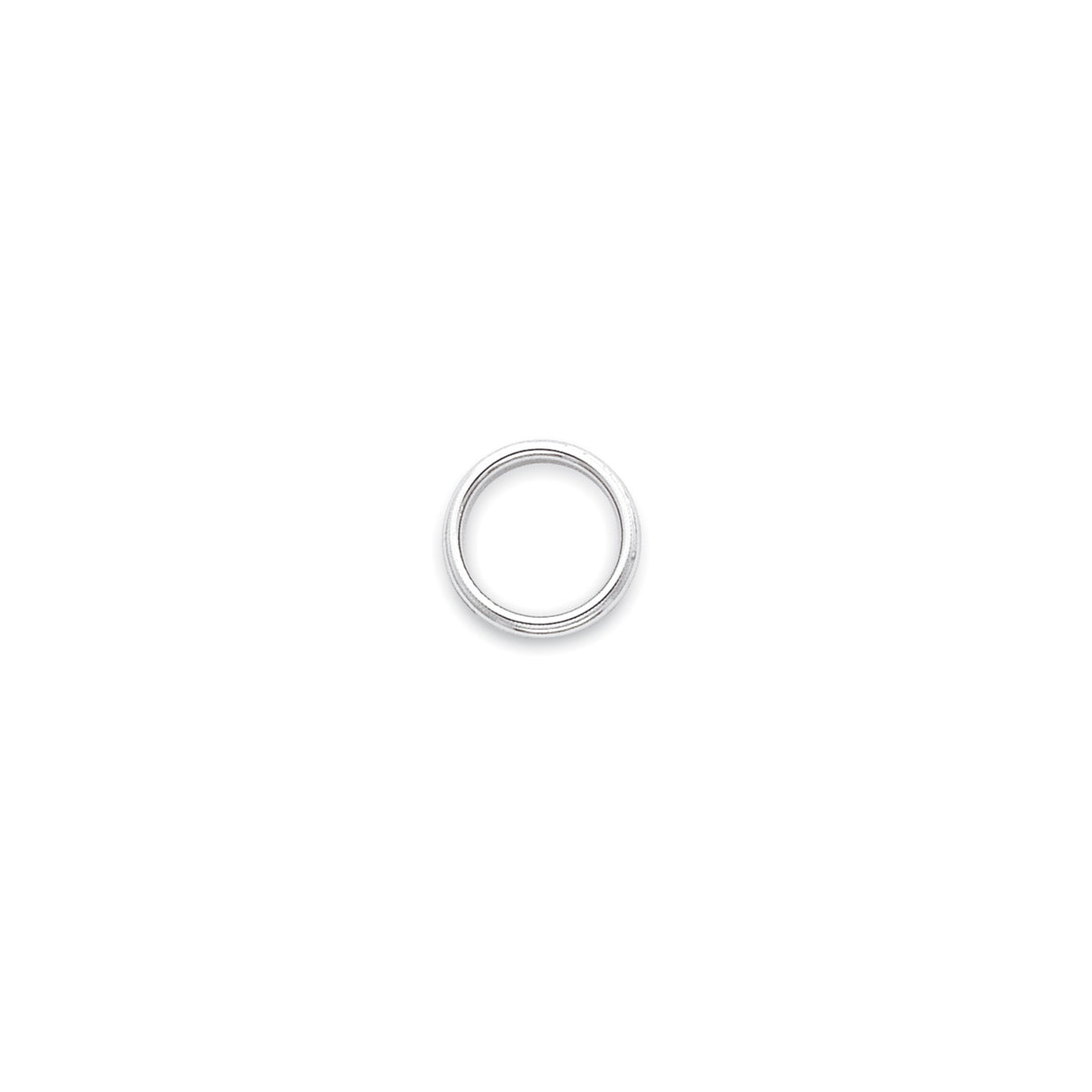 10k White Gold Milgrain, Domed wedding band ring alternate angle