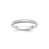 14k White Gold Milgrain, Domed wedding band ring
