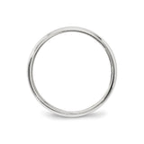 10k White Gold Milgrain, Domed wedding band ring alternate angle