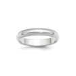 10k White Gold Milgrain, Domed wedding band ring