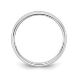 10k White Gold Milgrain, Domed wedding band ring alternate angle