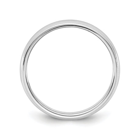 10k White Gold Milgrain, Domed wedding band ring alternate angle