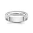 10k White Gold Milgrain, Domed wedding band ring