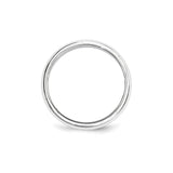 10k White Gold Milgrain, Domed wedding band ring alternate angle