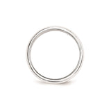 10k White Gold Milgrain, Domed wedding band ring detail view