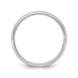14k White Gold Milgrain, Domed wedding band ring alternate angle