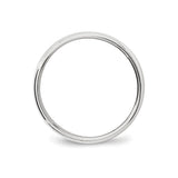 10k White Gold Milgrain, Domed wedding band ring alternate angle